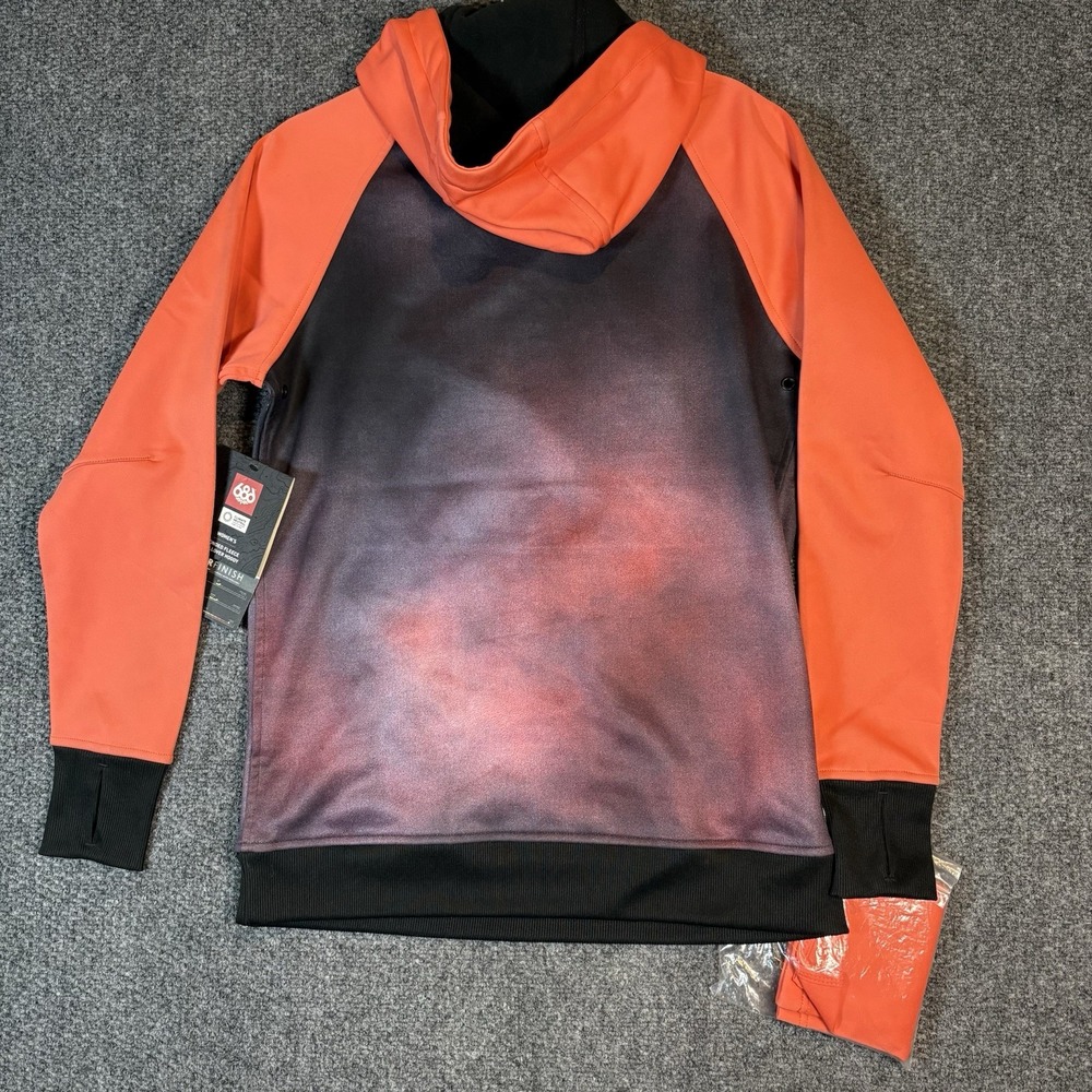 NWT 686 Bonded Fleece‎ Pullover Hoodie Coral Black Women's XS Water Repellent - Picture 2 of 16